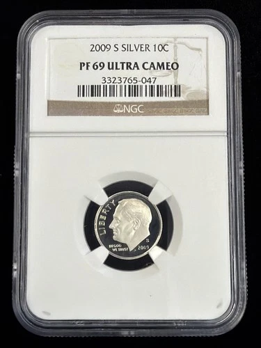 2009-S U.S. Silver Proof Roosevelt Dime 10c - NGC PF 69 UC - Nice! - No Reserve!