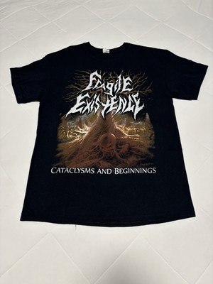 2015 Fragile Existence Band T-Shirt Size L Cataclysms and Beginnings Album Promo