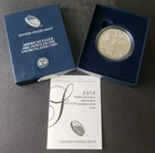 2014 W Burnished $1 American Silver Eagle Dollar