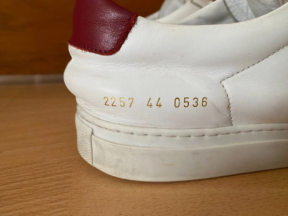 Common Projects Achilles Retro Low Trainers White Red UK 10 2257 44 0536 Sneaker - Image 4 of 4