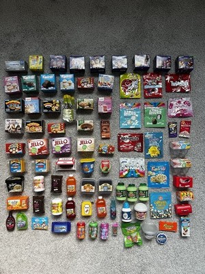 Shopkins Mix Lot of 85 Mini Toys Zuru Mini Brands Foods Empty Boxes Store Brands