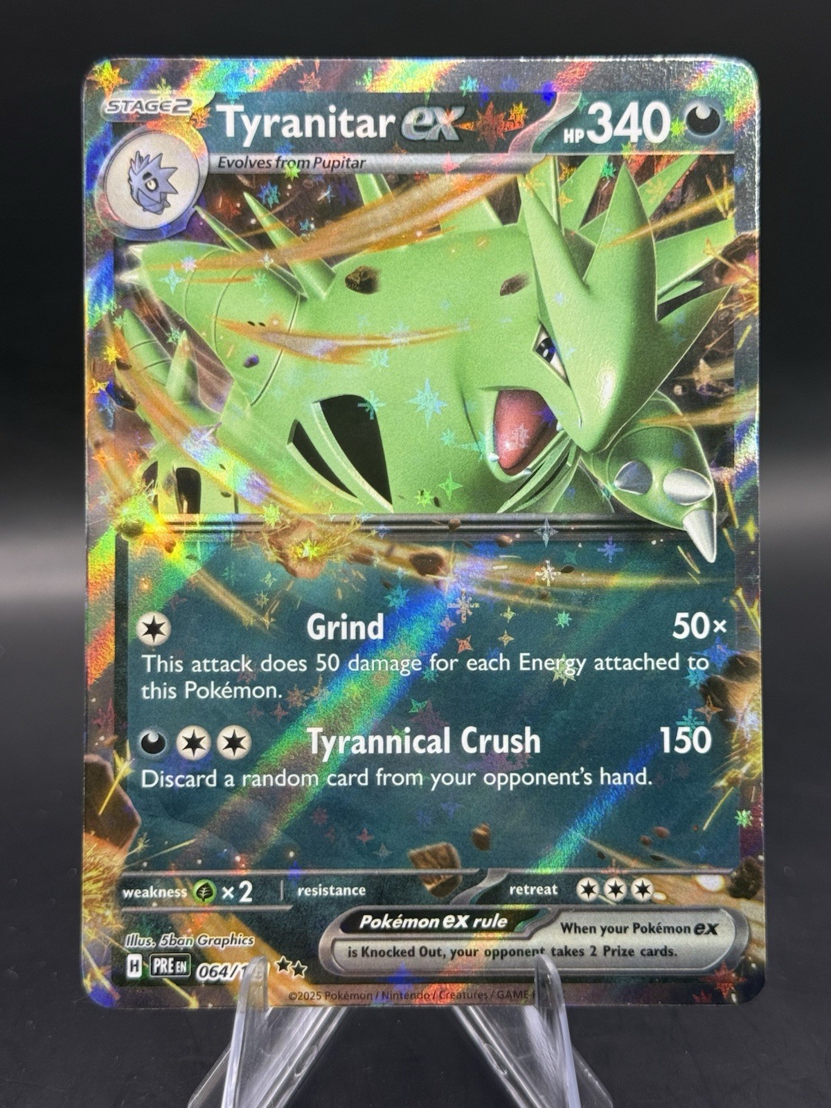 Tyranitar Ex 64/131 Pokémon TCG S&V Prismatic Evolutions Double Rare Holo NM
