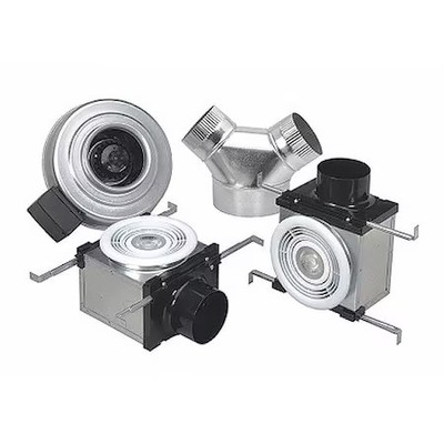 Fantech 88443 Steel 11''D, 13.9''H, 7.3''W Inline Duct Fan