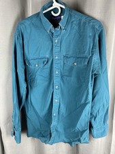 Vintage Wrangler Men's Sz M Teal X Long Tail Long Sleeve Western Shirt
