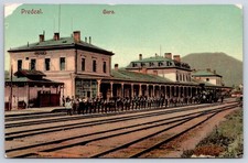 Antique Romania Postcard PREDEAL Railway Train Station Gara 1910