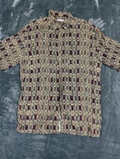 Pierre Cardin Mens Abstract Print Button-Up Shirt Size M
