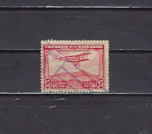 SALVADOR , 1930 , AIRMAIL , 15c STAMP , PERF , USED