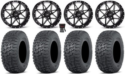 ITP Tornado 14'' Wheels Black 28'' Terra Hook Tires Can-Am Commander Maverick