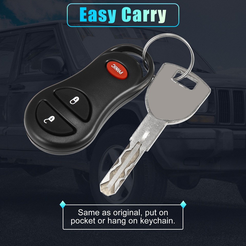 315MHz Keyless Entry Remote Key Fob GQ43VT9T for Jeep Cherokee 99-01 3 ...