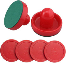 Mini Air Hockey Pucks and Paddles - Replacement Set Value Pack - Set of Two Red