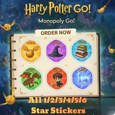 Monopoly Stickers Go! 1⭐- 6⭐ Harry Potter GO! Album CHEAPEST🔥SUPER FAST