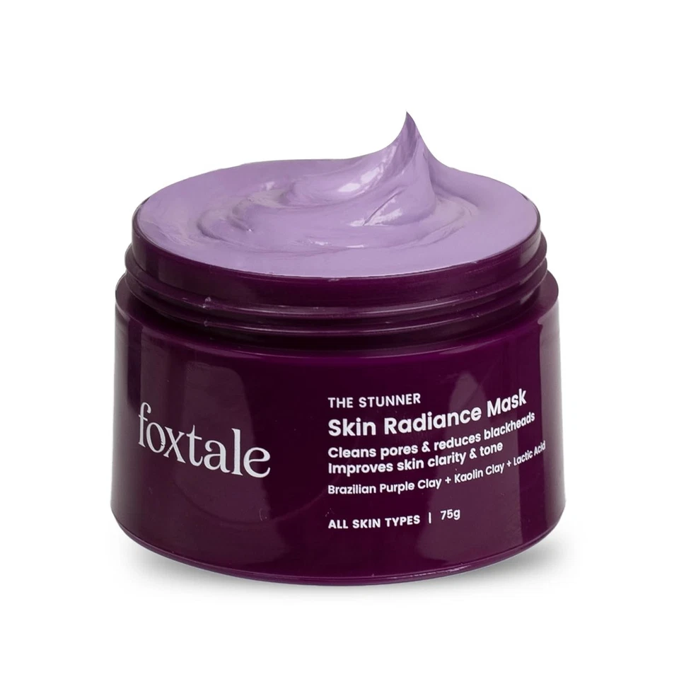 Foxtale De-Tan Clay Face Mask 75g | Lactic Acid | Tan Removal & Brightening | - Image 4 of 4
