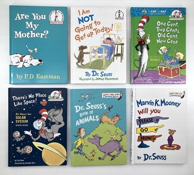 Dr. Seuss Books Lot I Am Not Going to Get Up Today Marvin K Mooney Hardcover HC