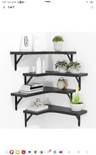 ROMGUAR CRAFT Corner Floating Shelves Wall Mo...