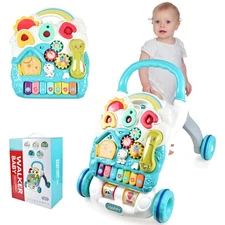 Baby Sit to Stand Toy Learn Walker Activity Center for Kids Lights and Sounds...