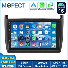 4+64G Für VW Polo 6R 6C 2009-2017 Android 15 Autoradio Apple Carplay GPS Navi AM
