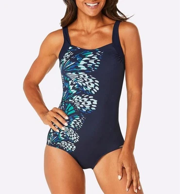 feel good Damen Badeanzug Einteilerm Bademode marine blau Gr. 48 (Cup-C) NEU - Bild 1 von 2