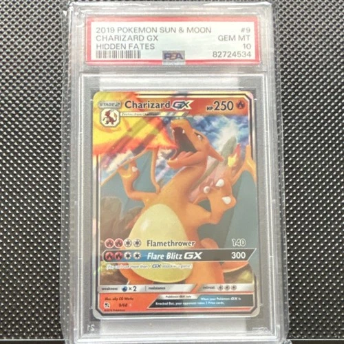 Pokémon Hidden Fates Charizard GX 9/68 Ultra Rare Holo PSA 10 English 2019