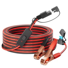 SAE Battery Alligator Clip with On/Off Switch 10Ft 16AWG 12V Alligator Clip