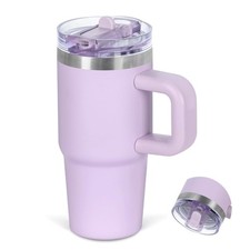 Cosictic 14 Oz Flip Straw Tumbler with Handle for Kids, Stainless Steel Doubl...