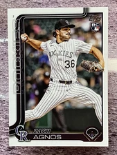 Zach Agnos 2025 Topps Update Colorado Rockies #US31