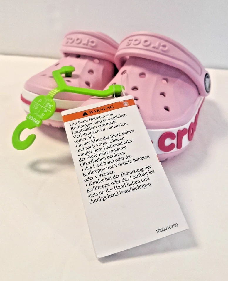 Crocs Bayaband ребенка ясельного возраста девочек сабо размер 8 балерина розовый / конфеты розовый новый - Изображение 2 из 4