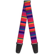 Guitar Strap - Lines Reds/Purples ACC NEW