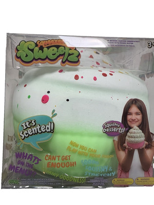 Squeeze Sweetz Scented Squishy Dessert Squeeze Toy White/Green Ages 4-7