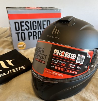 MT Helmets Targo Solid A1 Matte Black Full Face Helmet sz M NIOB w/Bag