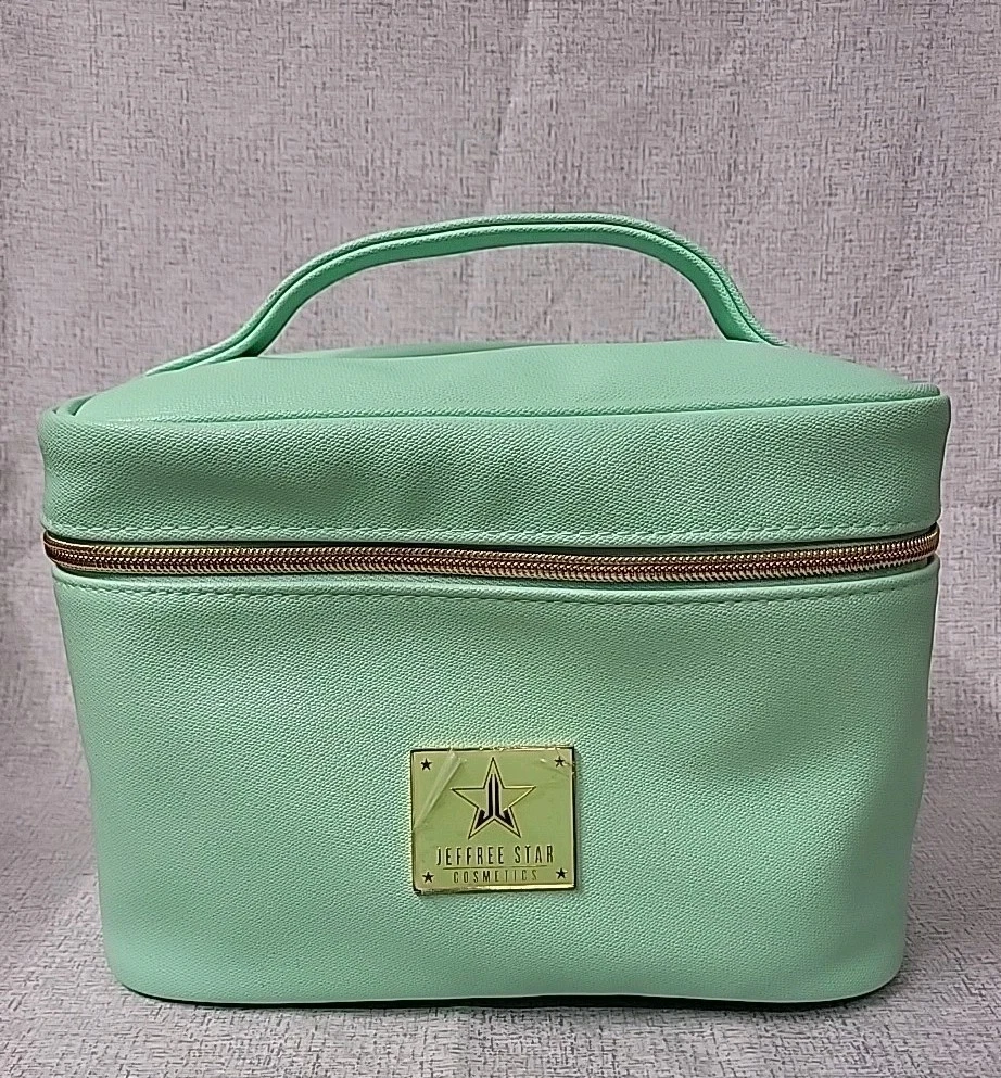 Jeffree Star Green Makeup Bag Train Case NWT | Travel Cosmetic Organizer