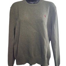 Vintage Polo Ralph Lauren Sweater XL Green Knit Pima Cotton Top Preppy Casual