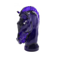 SAINT LOUIS JEU SATIN-FINISHED DARK BLUE KNIGHT Glass paperweight unisex