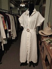 Mango Linen Dress  Size 8 New Tags
