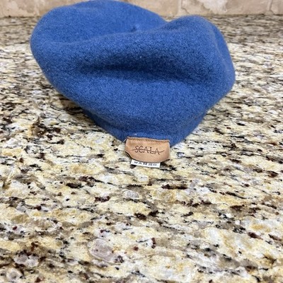 Scala Cap 100% Wool One Size Fits All Blue