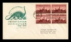 US COVER SMITHSONIAN INSTITUTION FDC SCOTT 943 BLOCK OF 4 HOUSE OF FARNAM