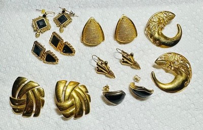 Vintage Earrings Signed - Lot of 7 Pair - Napier, Monet, 1928, Anne Klein Berebi