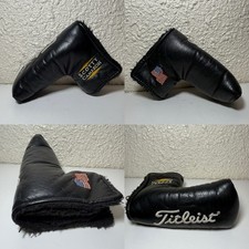 Scotty Cameron Black Leather Putter Headcover Embroidered USA Flag AME
