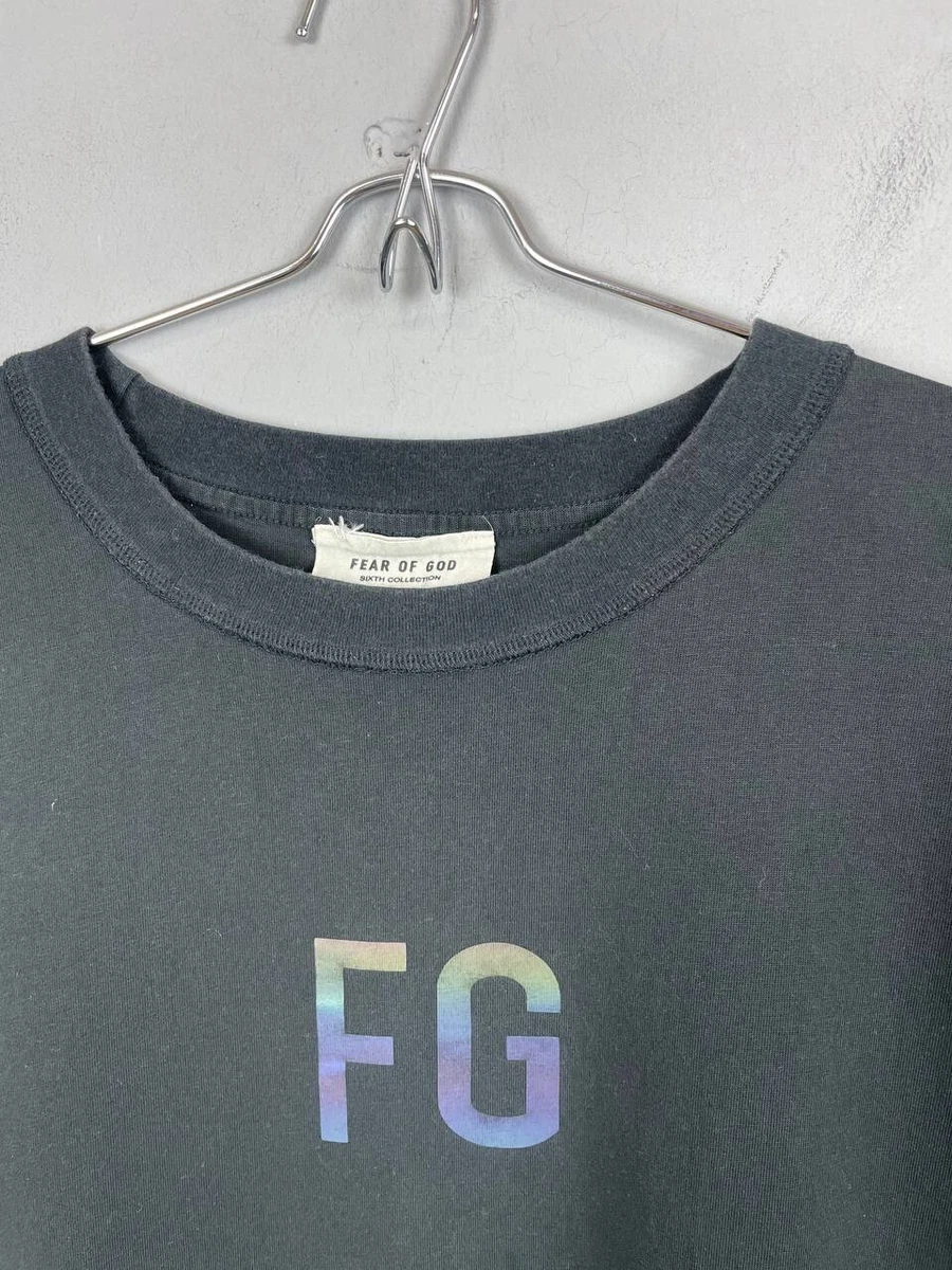 Fear of God center logo tee travis style | eBay