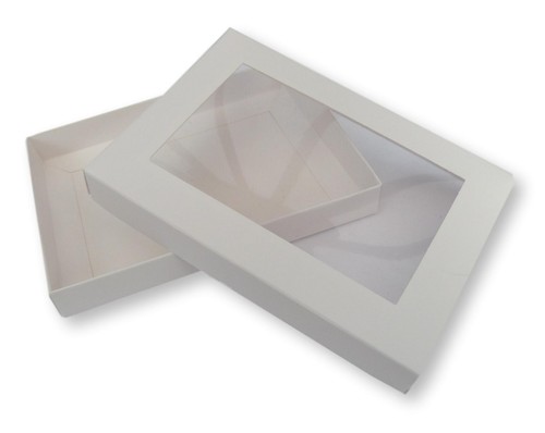 5 WHITE A6 WINDOW BOXES, COOKIE BOX, CHOCOLATES, BISCUITS, GIFT BOX - Picture 2 of 3