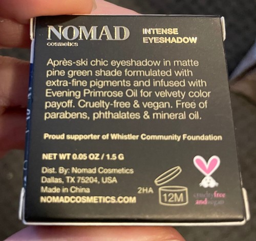 Sombra de ojos intensa Nomad Cosmetics rango de tetón o lodge para nieve Buck-ing excelente nuevo en caja - Imagen 7 de 7