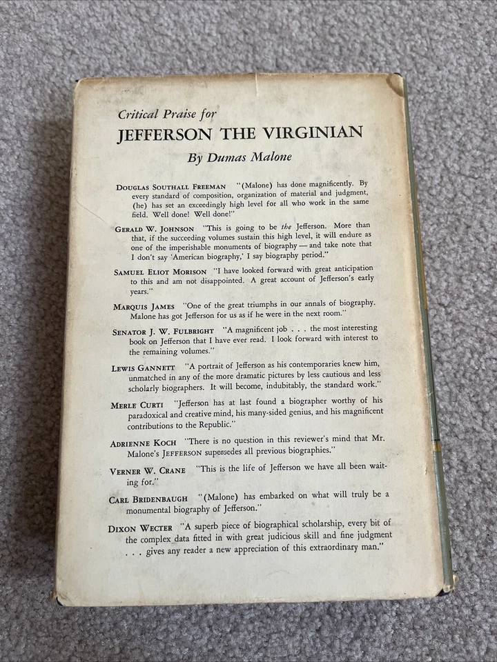 Dumas Malone JEFFERSON AND THE RIGHTS OF MAN VOL. 2, 1951 - Image 2 of 4