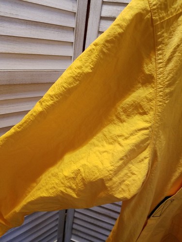 Structure Mens Coat Size Medium Yellow Full Zip Hooded Parka Lined Pockets H3122 - Picture 7 of 14
