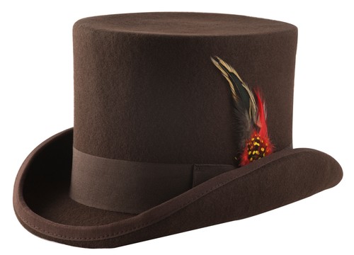 Quality Brown Top Hat (Wool Felt) | eBay