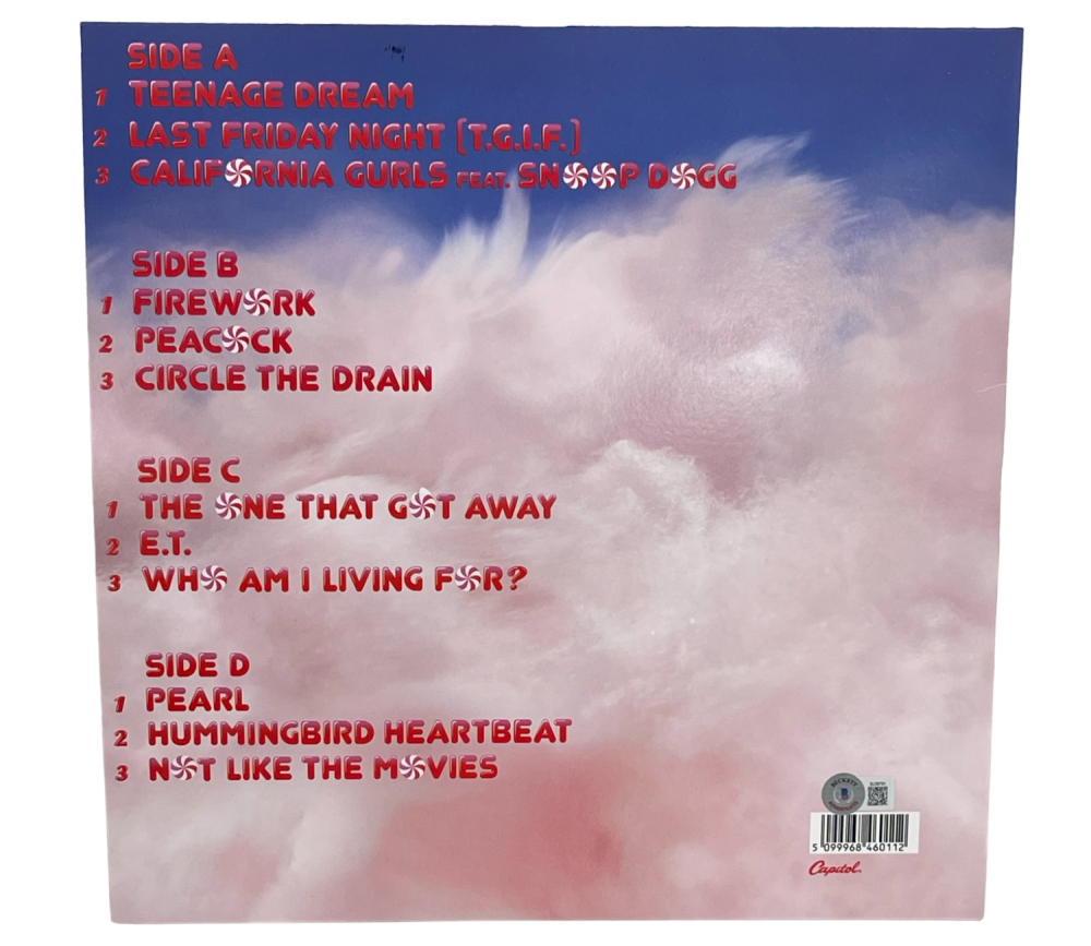 KATY PERRY SIGNED TEENAGE DREAM LP ALBUM VINYL AUTHENTIC AUTOGRAPH