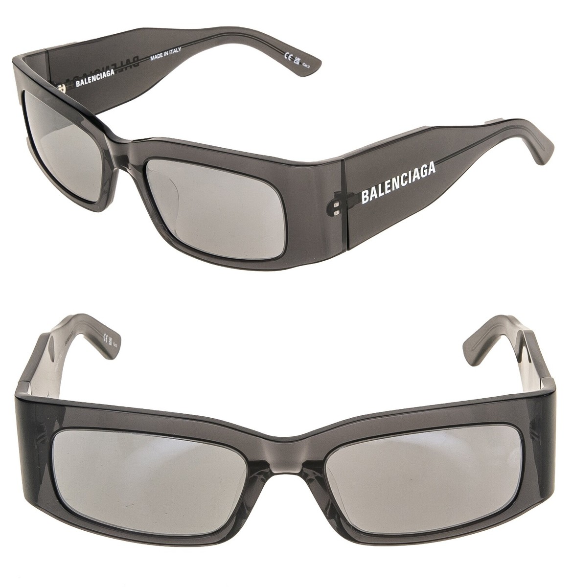 サングラス BALENCIAGA Woman Sunglasses Grey BB0328S 003 BALENCIAGA PANTHER 0328 Gray Silver Mirror Geometric Unisex