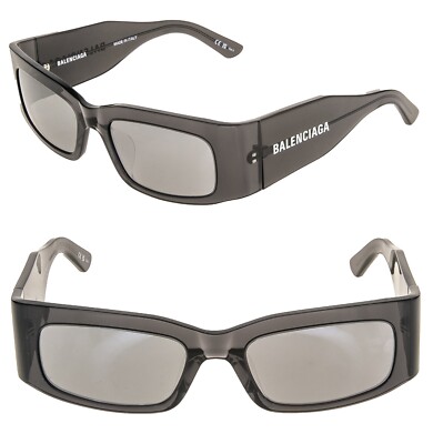 BALENCIAGA PANTHER 0328 Gray Silver Mirror Geometric Unisex