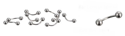2x Labret Ring Horseshoe Monroe Nose Belly Lip Nipple Eyebrow Ear Stud Bar - Picture 8 of 12