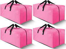 4 Pack Heavy Duty Extra Large Moving Bags with Backpack Straps - Strong Handl...