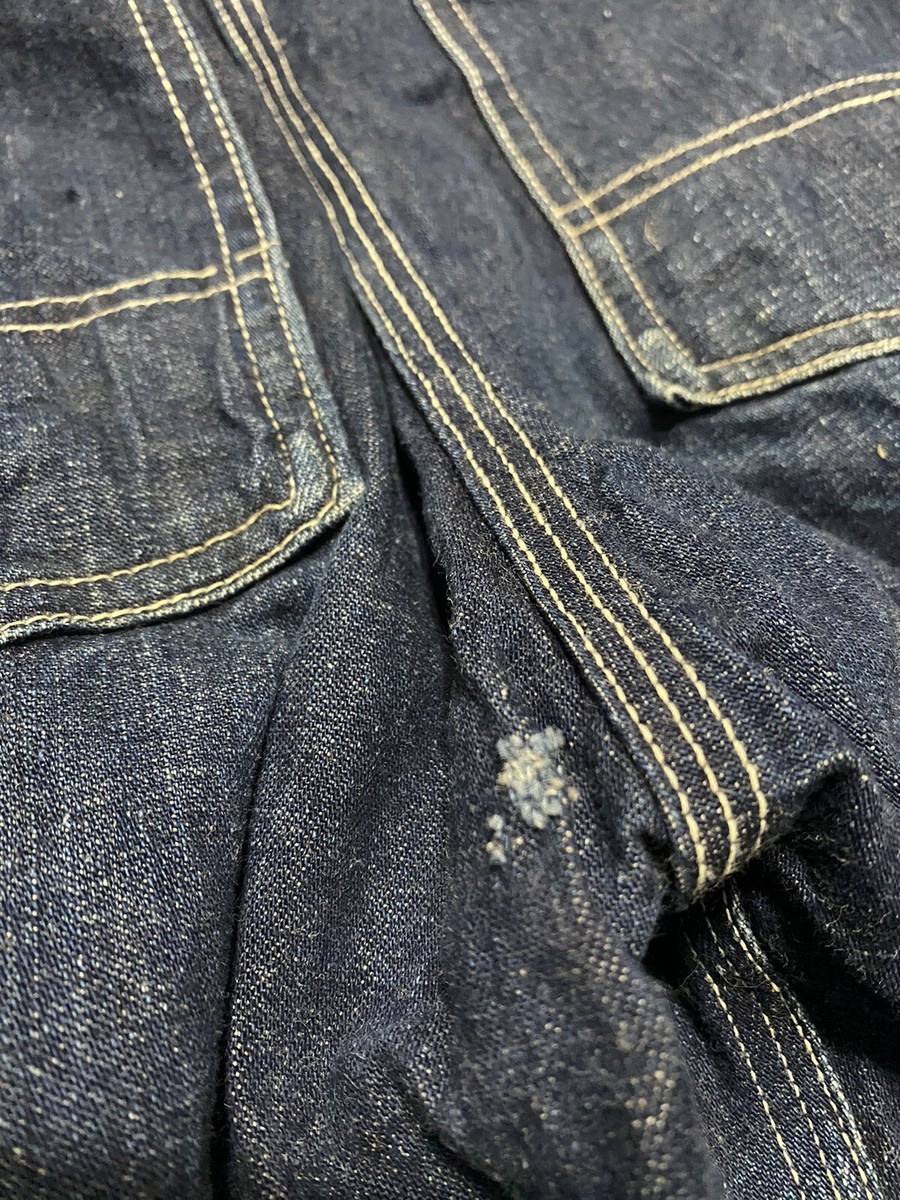 Vtg 40s Big Bob lowback Denim Overalls 28x27 30s Railroad