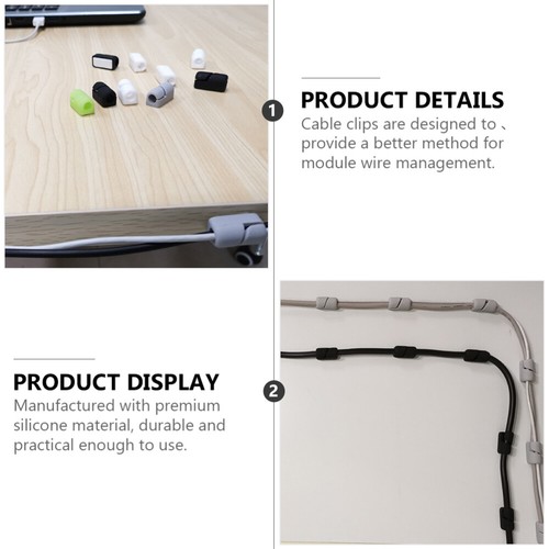 10 Pcs Kabelmanager Büro Kabelhalter -Clips Kabelmanagement-Kabel-Organizer - Photo 3/12